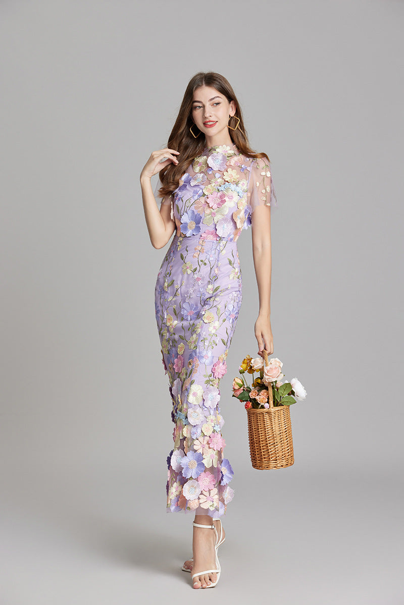 Women's Floral Midi Dress | Wedding Guest Party-12