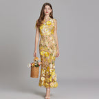 Women's Floral Midi Dress | Wedding Guest Party-16