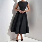Women's Elegant A-Line Midi Dress | Fit & Flare-2