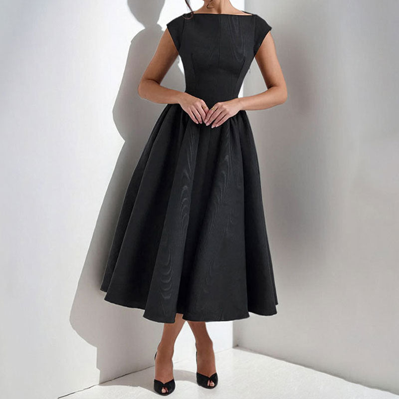 Women's Elegant A-Line Midi Dress | Fit & Flare-2