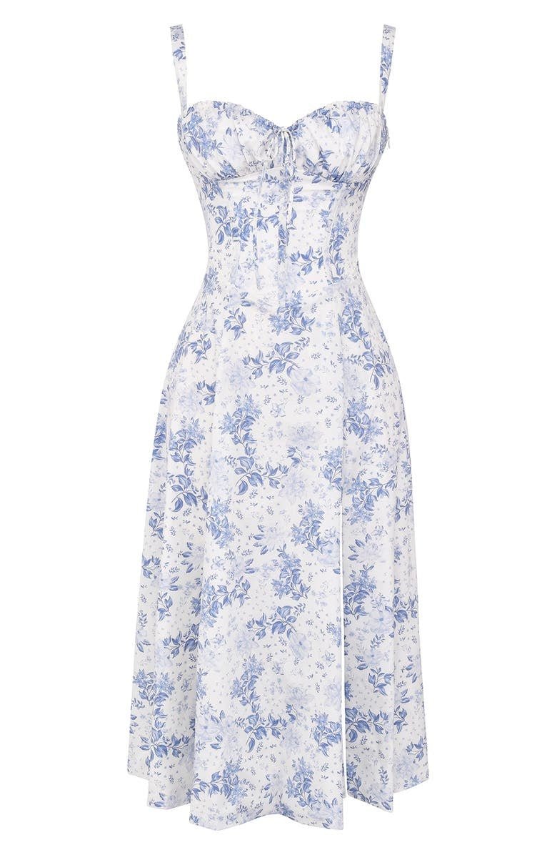 Women's Floral Midi Dress | Summer Corset-22