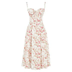Women's Floral Midi Dress | Summer Corset-19