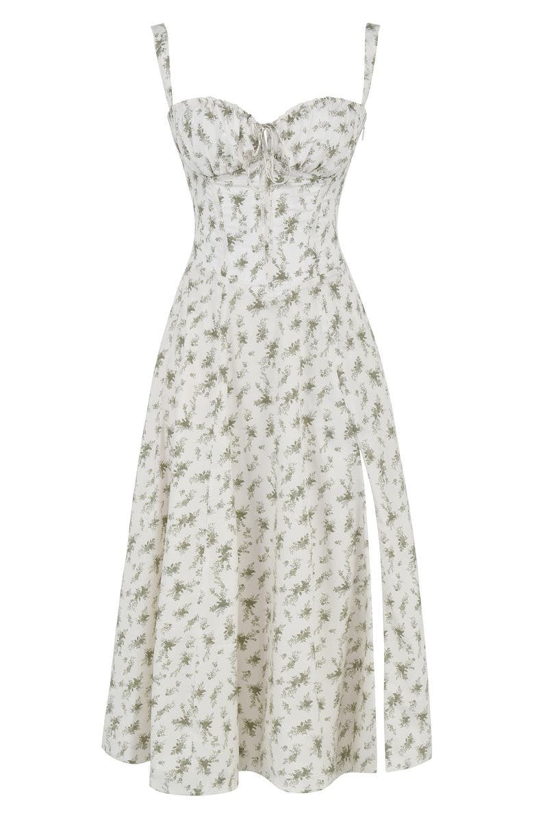Women's Floral Midi Dress | Summer Corset-18