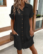 Women's Summer Shirt Dress | Casual Button Down-4