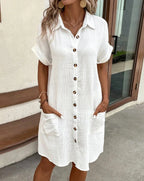 Women's Summer Shirt Dress | Casual Button Down-1
