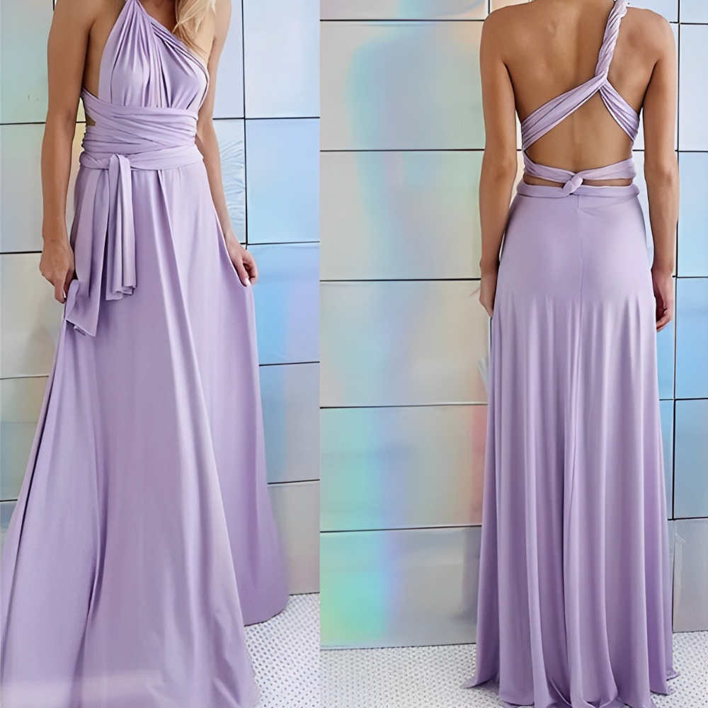 Women's Wrap Maxi Dress | Open Back Boho-7