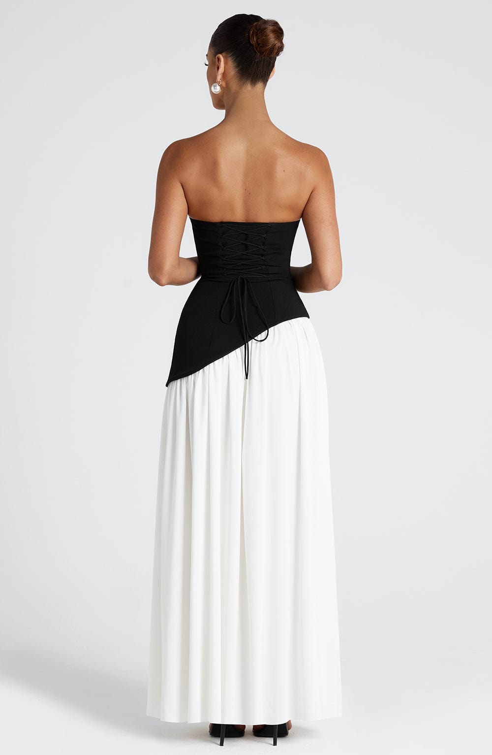 Women's Wedding Guest Maxi Dress | Strapless Slit-14