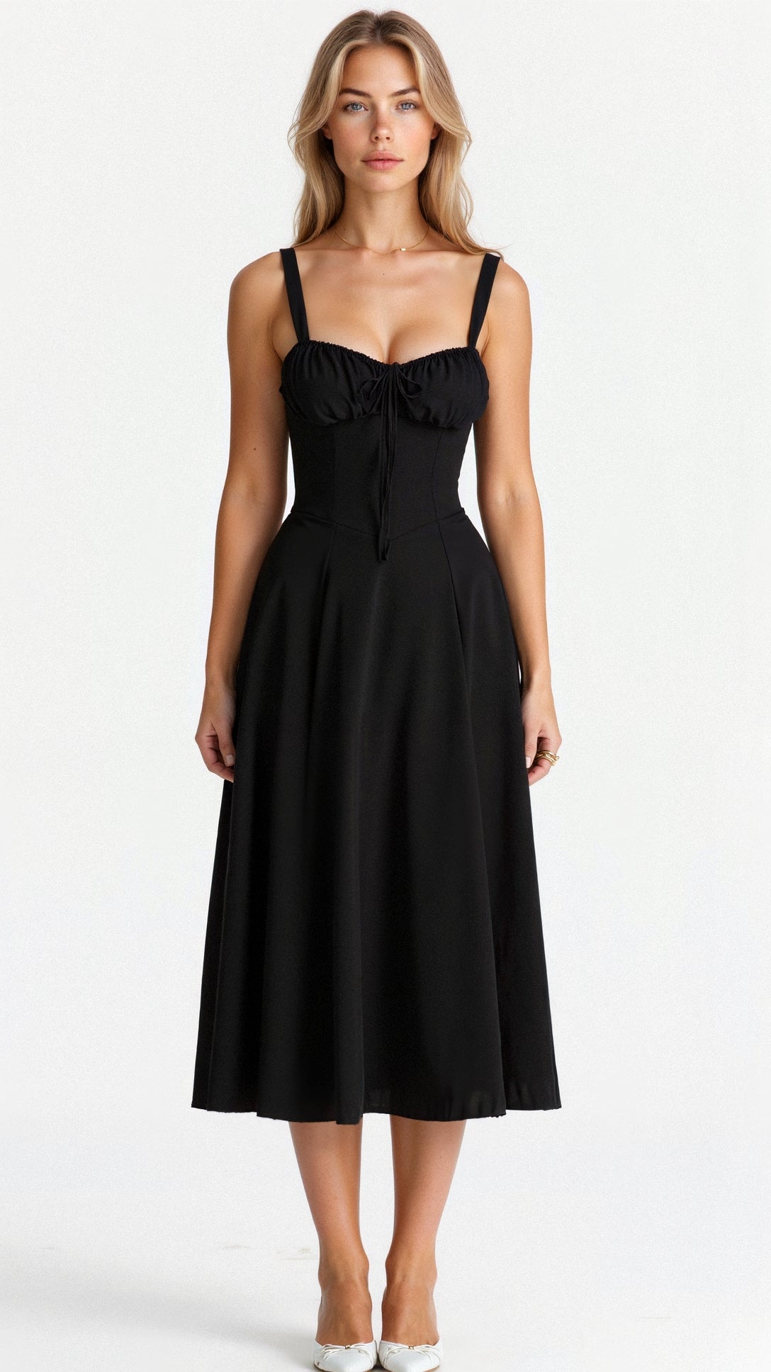 Women's Floral Midi Dress | Summer Corset-3