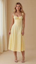 Women's Floral Midi Dress | Summer Corset-13