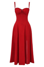 Women's Floral Midi Dress | Summer Corset-21