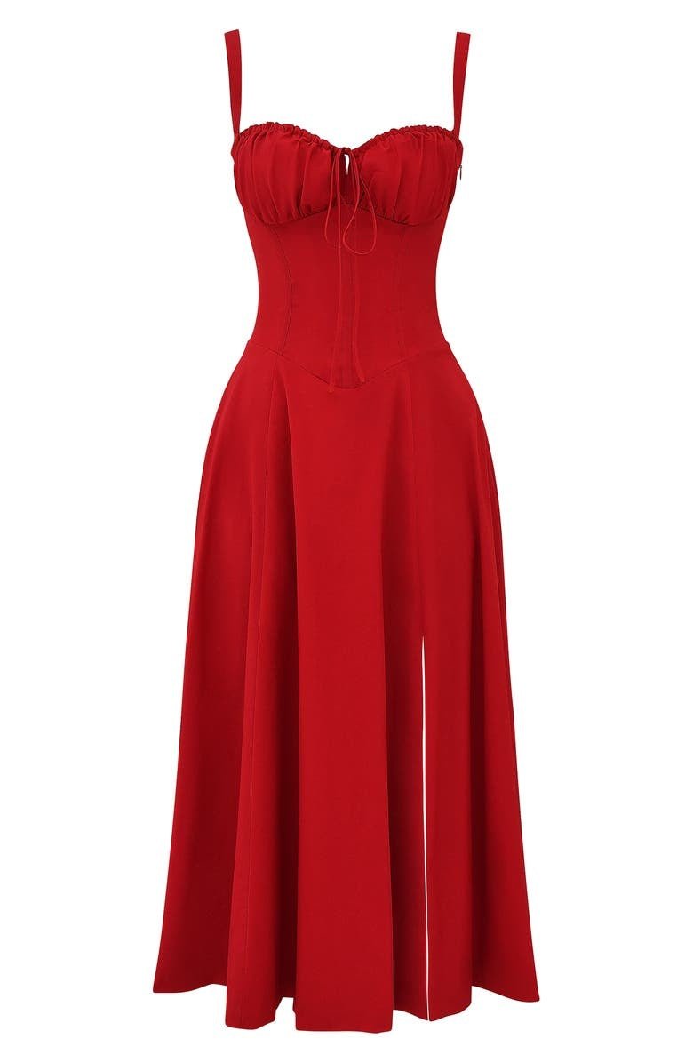 Women's Floral Midi Dress | Summer Corset-21