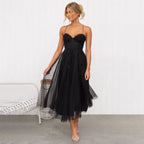 Women's Cocktail Midi Dress | A-Line Elegant-3