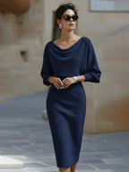 Women's Bodycon Midi Dress | Evening Cocktail-5