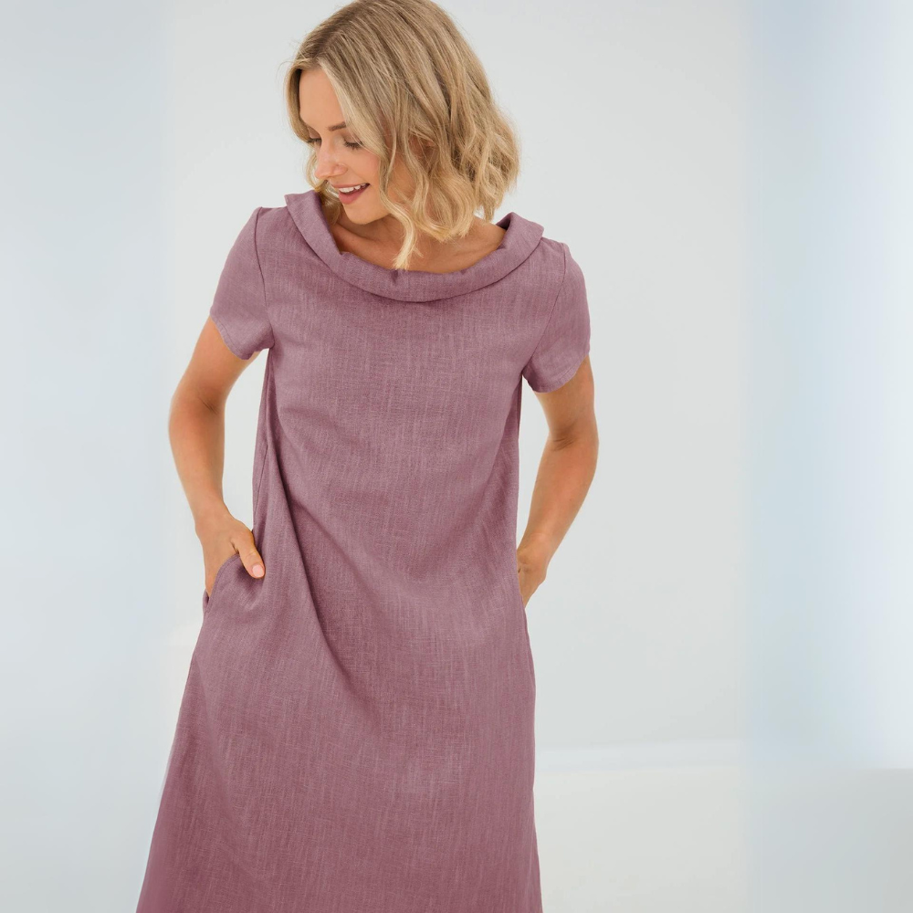 Women's Summer Midi Dress | Casual Shift-11