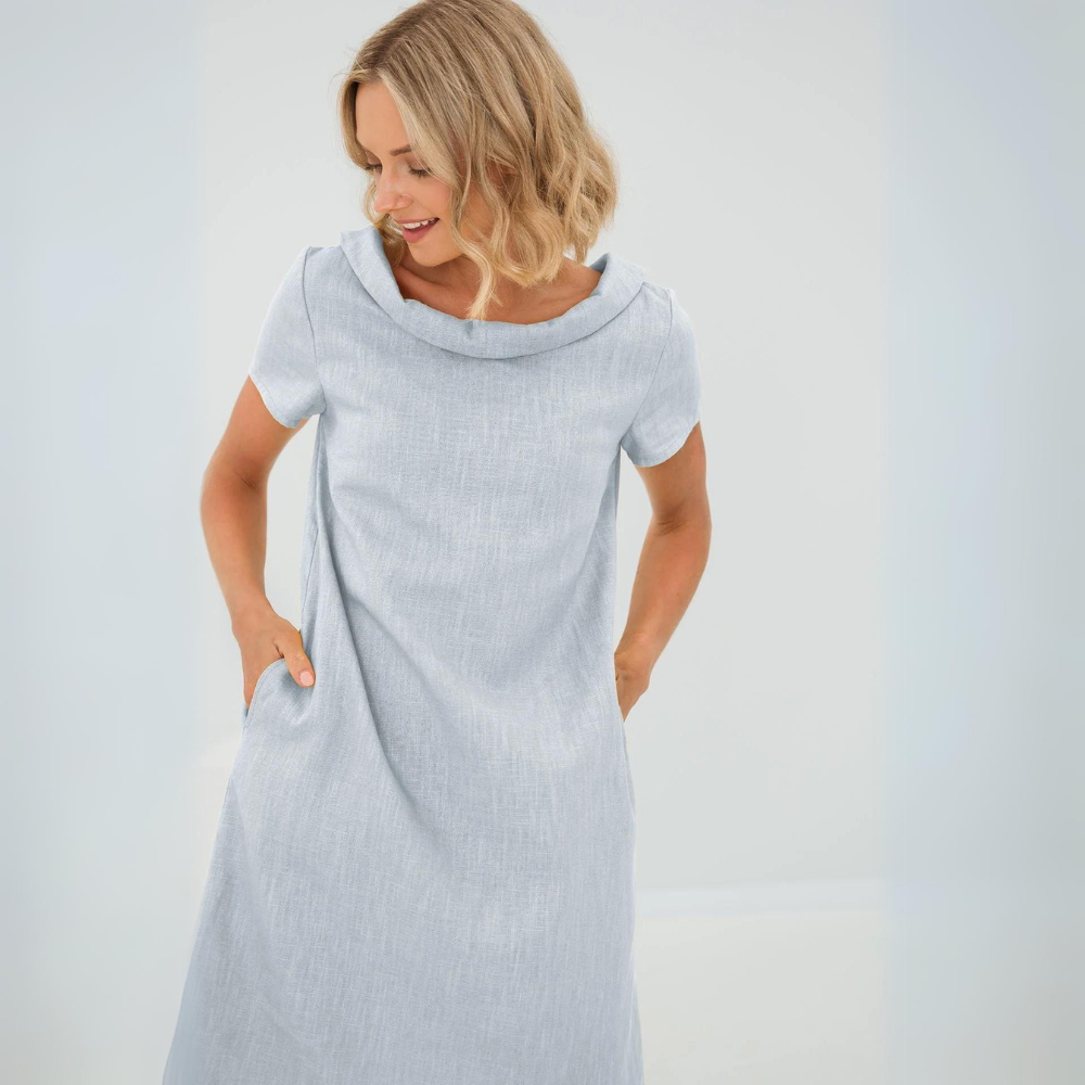 Women's Summer Midi Dress | Casual Shift-9