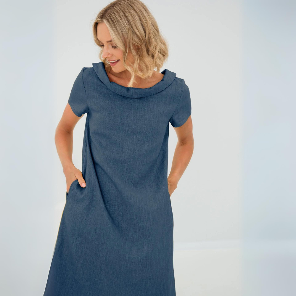 Women's Summer Midi Dress | Casual Shift-10