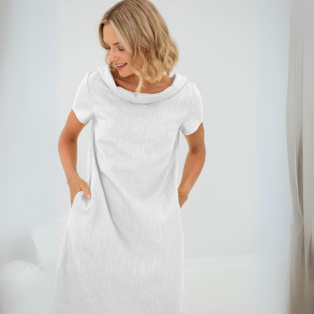 Women's Summer Midi Dress | Casual Shift-7