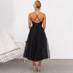 Women's Cocktail Midi Dress | A-Line Elegant-4