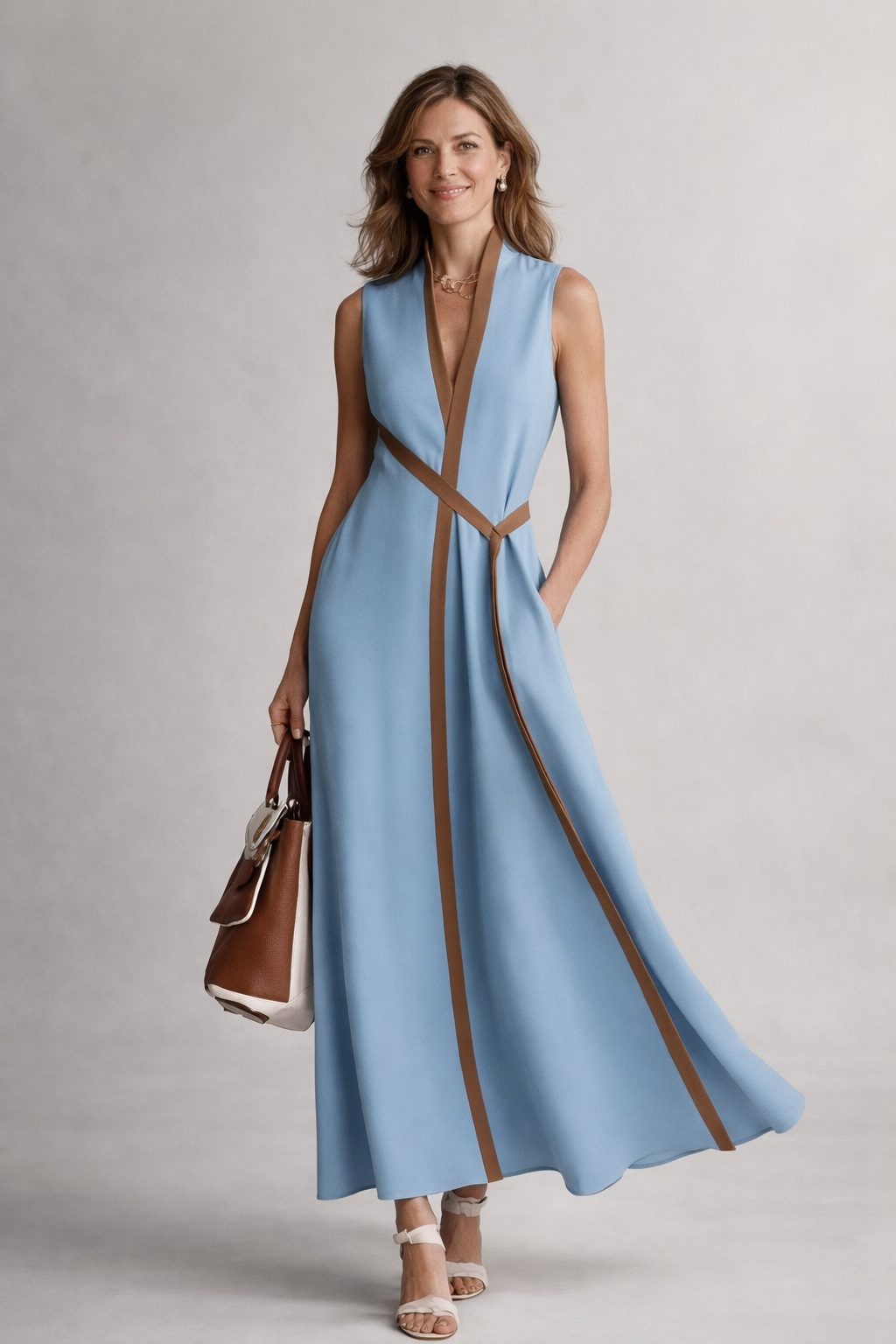 Women's Wrap Maxi Dress | Wedding Guest Evening-3