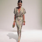 Women's V-Neck Maxi Dress | Evening Party-1