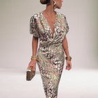 Women's V-Neck Maxi Dress | Evening Party-2