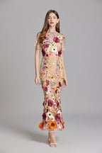 Women's Floral Midi Dress | Wedding Guest Party-7