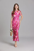 Women's Floral Midi Dress | Wedding Guest Party-2