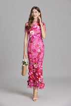 Women's Floral Midi Dress | Wedding Guest Party-1