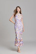 Women's Floral Midi Dress | Wedding Guest Party-11