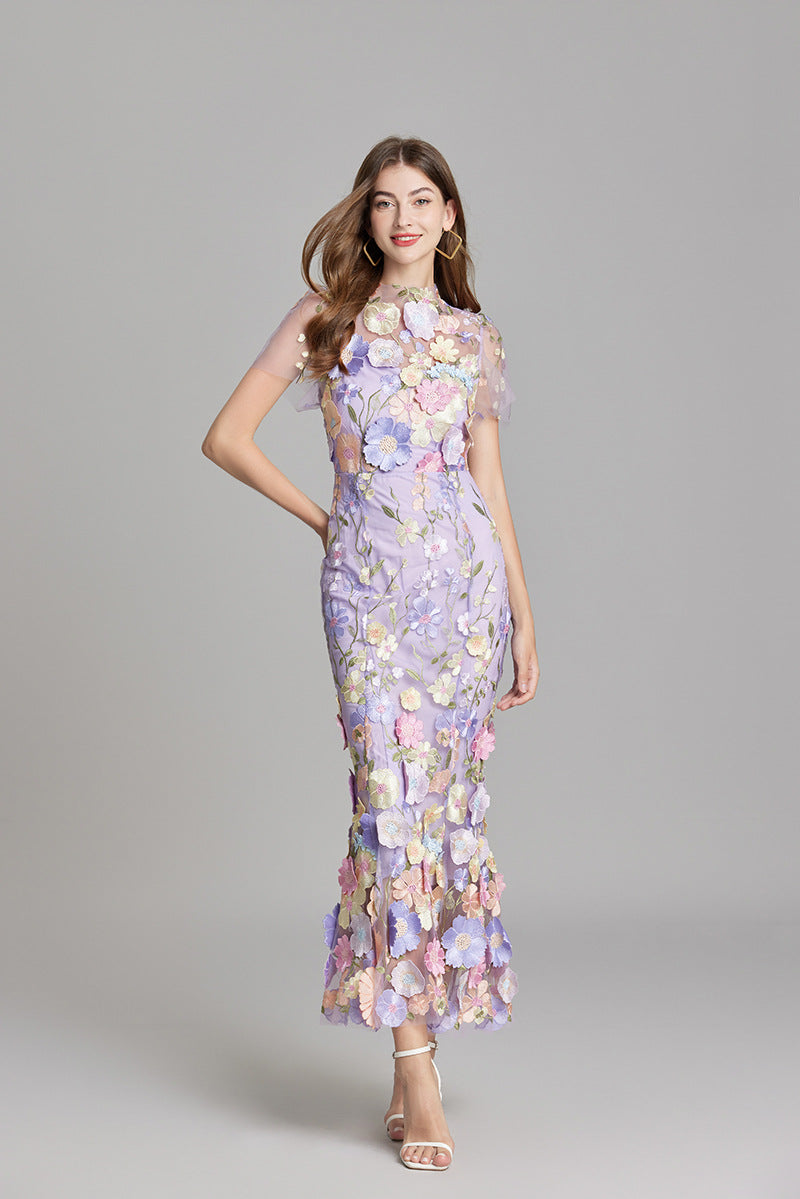 Women's Floral Midi Dress | Wedding Guest Party-11