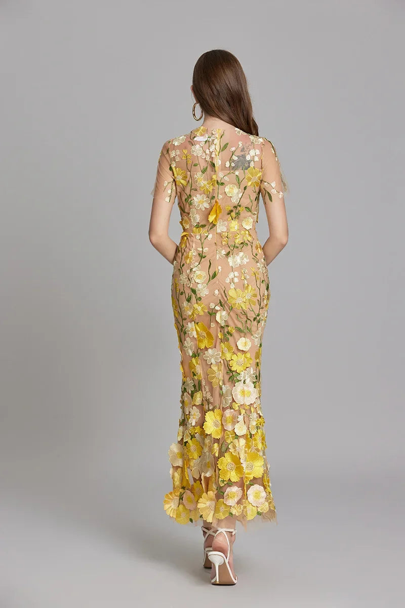 Women's Floral Midi Dress | Wedding Guest Party-18
