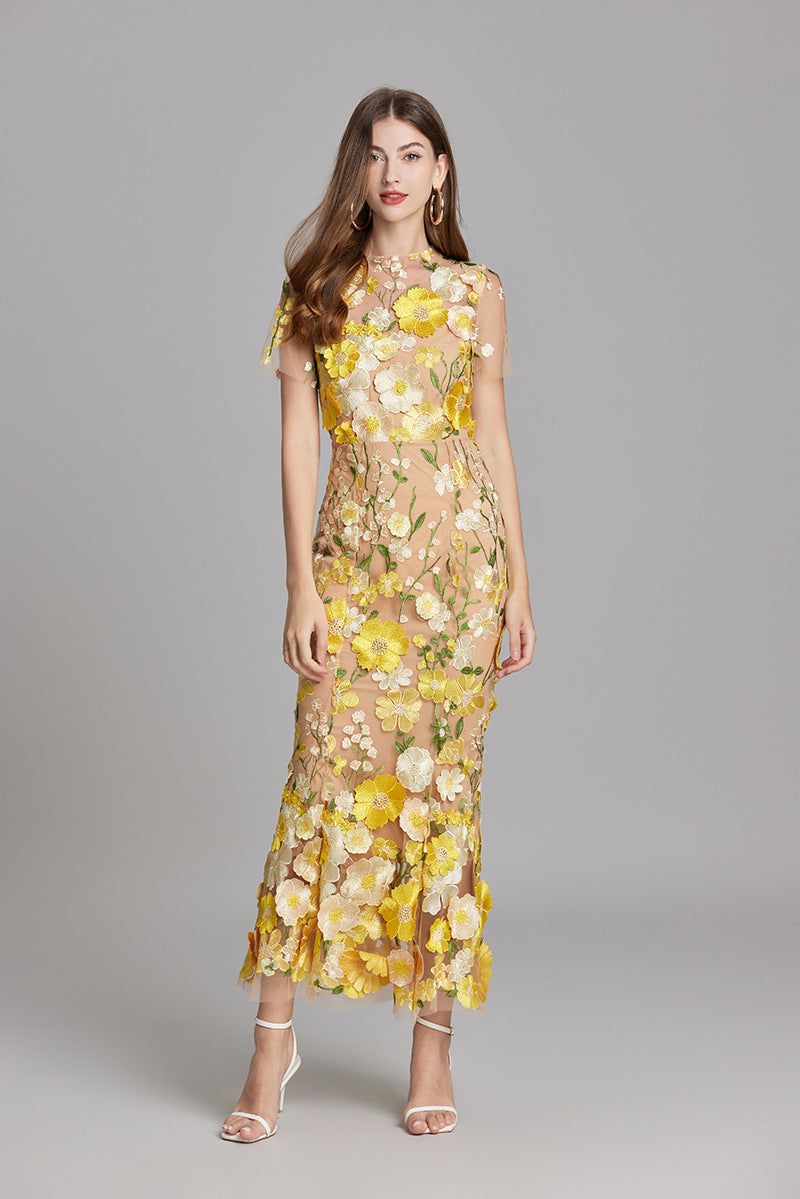 Women's Floral Midi Dress | Wedding Guest Party-19
