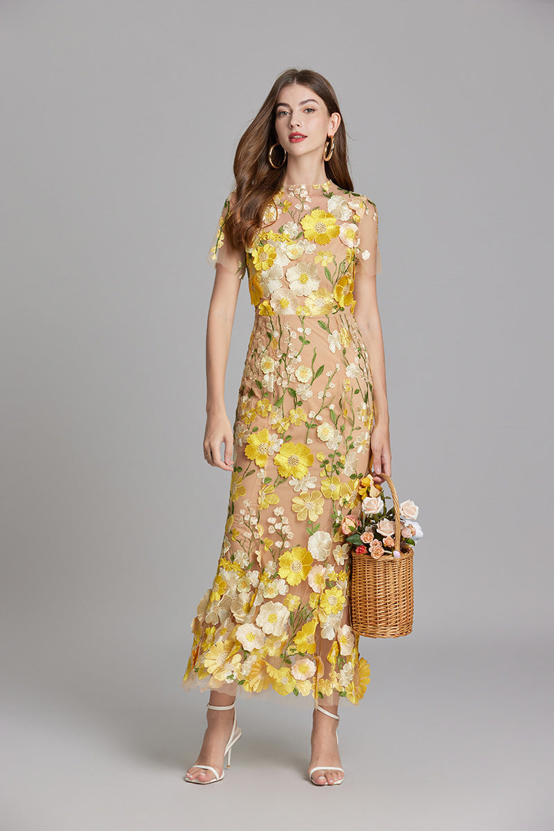 Women's Floral Midi Dress | Wedding Guest Party-17