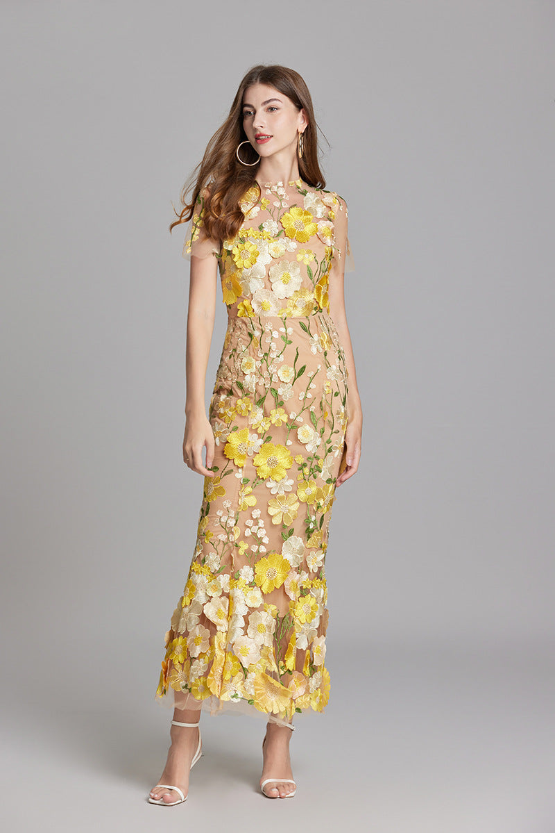 Women's Floral Midi Dress | Wedding Guest Party-20