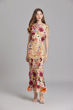Women's Floral Midi Dress | Wedding Guest Party-9
