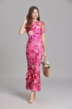 Women's Floral Midi Dress | Wedding Guest Party-4