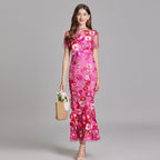 Women's Floral Midi Dress | Wedding Guest Party-3