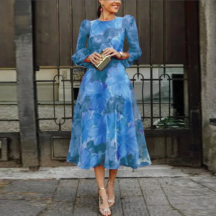 Women's Floral Midi Dress | Wedding Guest Evening-2
