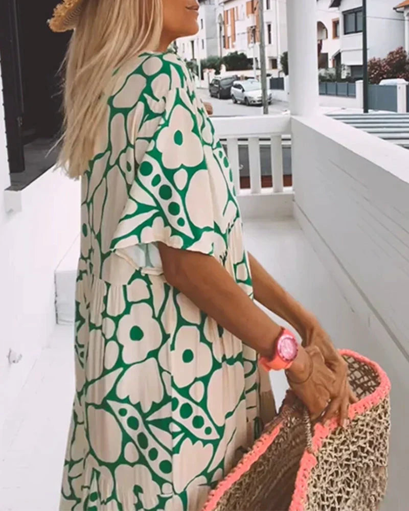 Women's Floral Maxi Dress | Summer Boho-5
