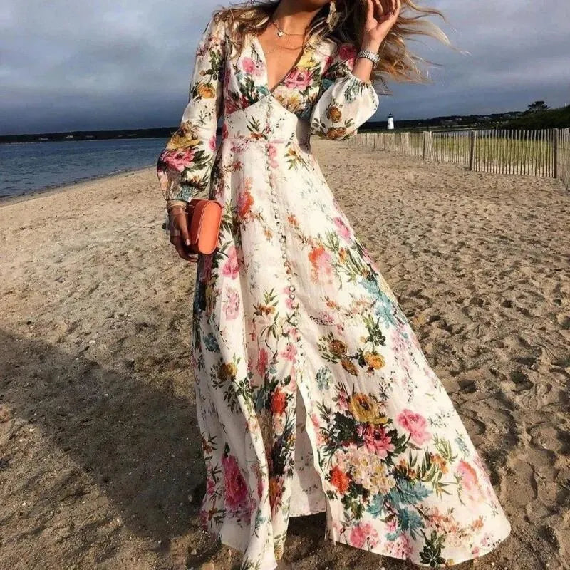 Women's Floral Wrap Maxi Dress | Wedding Guest-1