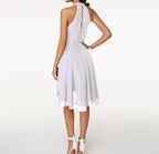 Women's Halter Midi Dress | Cocktail Party-3
