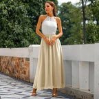 Women's Wedding Guest Maxi Dress | Lace Evening-3