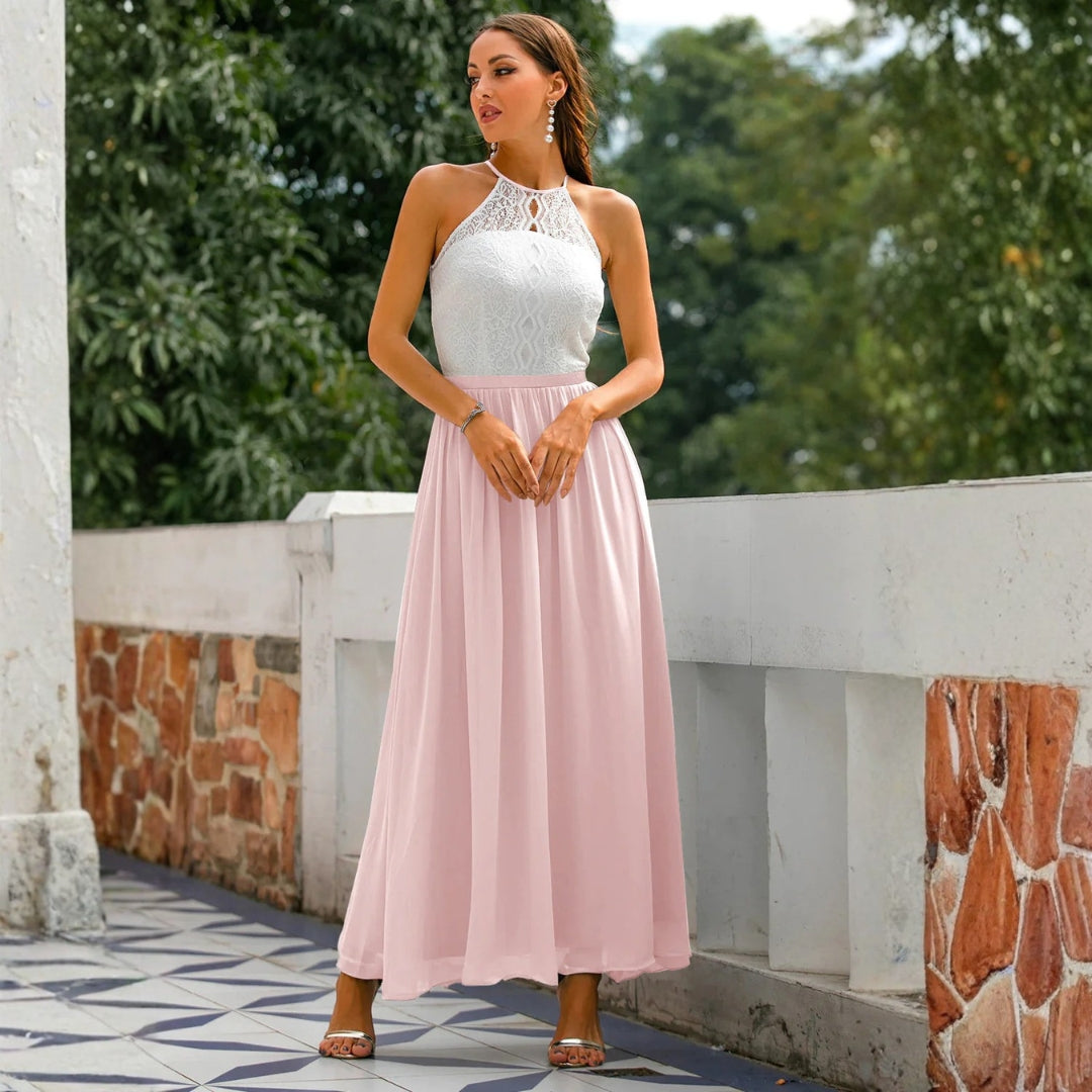 Women's Wedding Guest Maxi Dress | Lace Evening-6