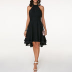 Women's Halter Midi Dress | Cocktail Party-4