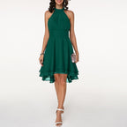 Women's Halter Midi Dress | Cocktail Party-6