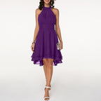 Women's Halter Midi Dress | Cocktail Party-7