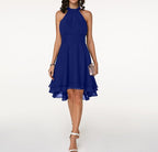 Women's Halter Midi Dress | Cocktail Party-5