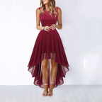 Women's Wedding Guest Midi Dress | Lace A-Line-4