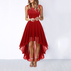 Women's Wedding Guest Midi Dress | Lace A-Line-5