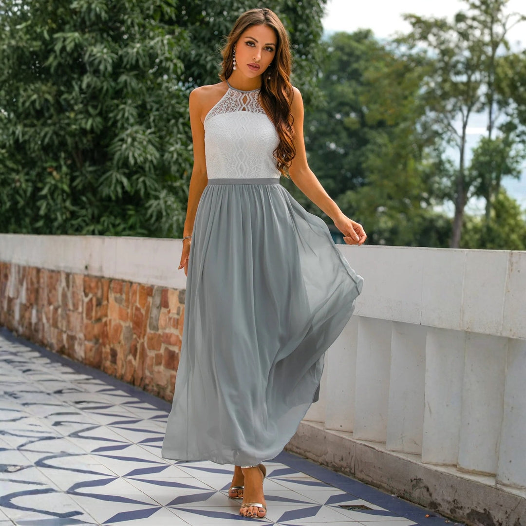 Women's Wedding Guest Maxi Dress | Lace Evening-1